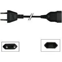 VB Extend Euro verlengsnoer 2 meter 2x0.75mm zwart
