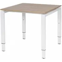 Schaffenburg Verstelbaar Bureau - Domino 80x80 Havana Kersen - wit frame