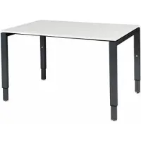 Schaffenburg Verstelbaar Bureau - Domino 120x80 grijs - zwart frame