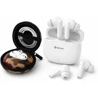 Denver Draadloze - Bluetooth Oordopjes met microfoon + OpbergHoes Army Groen - Bellen Gesprekken - Earphones - Earbuds - Oortjes + Oplaadcase - Wireless Earbuds - Draadloos - Wit