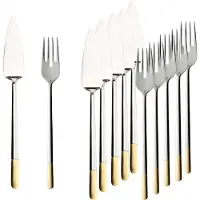 Villeroy & Boch Fischbesteck Ella teilvergoldet Set van 6