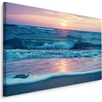 Karo-art Schilderij - Zee in pastel kleuren, premium print