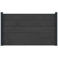 vidaXL - Hekset - 180 - x - 105 - cm - WPC - en - Aluminium - Zwart