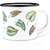 Ligarti Handgemaakte emaille mok bladeren 300ml