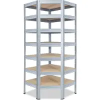 Shelfplaza PRO hoekstelling - 230x60x30 cm - verzinkt - 7 planken