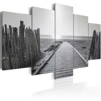 Karo-art Schilderij - herinneringen aan het strand II, 5 luik