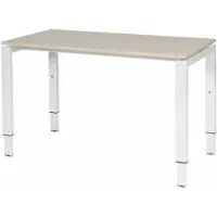 Schaffenburg Verstelbaar Bureau - Domino 120x60 robson - wit frame