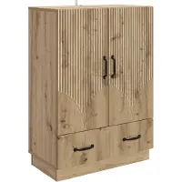 vidaXL Dressoir Artisanaal eiken 66 x 34,5 x 92 cm Bewerkt hout
