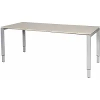 Schaffenburg Verstelbaar Bureau - Domino 180x80 Eiken - alu frame
