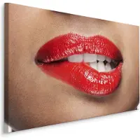 Karo-art Schilderij - Verleidelijke lippen, premium print