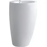 Bally Noa Lavabo Vrijstaand Wastafel 50x50x83cm Met Overloop Porselein Wit