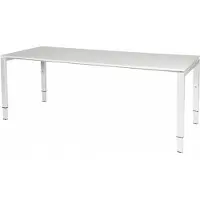 Schaffenburg Verstelbaar Bureau - Domino 200x80 grijs - wit frame