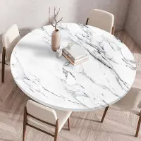 OEM Ronde tafelkleed met rubberen rand, rond tafelkleed, rubberen tafelkleed met antislip, ronde tafelbeschermer, wasbaar, geschikt voor binnen- en buitengebruik, hotel, restaurant, tuin (steen, 70 cm)