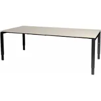 Schaffenburg Vergadertafel Domino - 200x100 Eiken - zwart frame