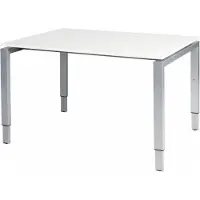 Schaffenburg Verstelbaar Bureau - Domino 120x90 wit - alu frame