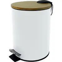 Helit afvalcontainer "the bamboo", 3 liter, wit