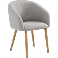 Huisenthuis.nl Stoel Romy Taupe - Polyester - Zithoogte 50 cm - Zitdiepte 45 cm - Met armleuning