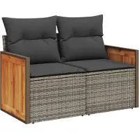 vidaXL Tuinbank Set 13 st 13-Aantal zitplaatsen Grijs