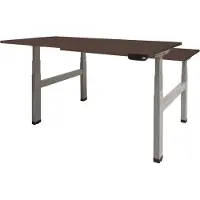 Schaffenburg Dextro Plus Duo Zit-sta-bureau Rechthoekig Eiken H-Frame 1.400 (B) x 800 (D) x 645 (H) mm Melamine