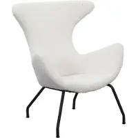 Huisenthuis.nl Fauteuil Kylie Wit - Stof - Zithoogte 37 cm - Zitdiepte 47 cm