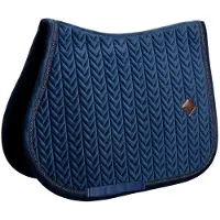 Kentucky Horsewear Horsewear - Zadeldoek velvet mini Pearls jumping navy pony