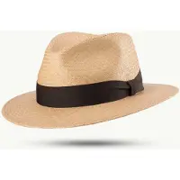 Scippis Panama Hoed Santiago Handmade Panama natur 100% Paja Toquilla maat XL kleur Stone