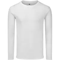 Fruit Of The Loom Heren Iconic 140 Classic T-shirt met lange mouwen (Wit)