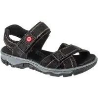 Rieker Sandalen met contrastdetail voor dames/dames (Zwart)