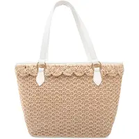 Moschino Rafia draagtas met logo-label