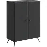 vidaXL Dressoir Zwart 66 x 34,5 x 90 cm Bewerkt hout