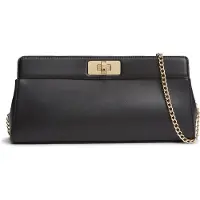 Tommy Hilfiger Clutch 'Modern Chain TH Monogram Clasp Clutch' zwart