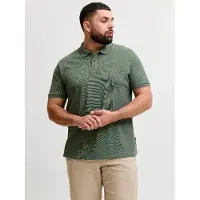 Jack & Jones Plus Size poloshirt donkergroen pique