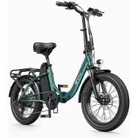 DYU C9 opvouwbare elektrische fiets voor volwassenen 250 W elektrische wegfiets 48 V 15,6 Ah fatbike MTB e-bike 20 inch elektrische mountainbike 25 km/u - groen
