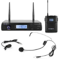 VONYX WM61B draadloze headset microfoon UHF - 16 kanaals