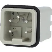Harting Han 4A steekcontact (M), Quick-Lock aansluiting, 4-polig + PE, 230V/400V, 10A - 1 stuk