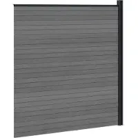 vidaXL loungeset, 175 x 186 cm, WPC en aluminium, grijs