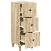 vidaXL Ladekast 33 x 34,5 x 90 cm Bewerkt hout Sonoma Eiken