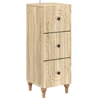vidaXL Ladekast Sonoma Eiken 33 x 34,5 x 90 cm Bewerkt hout