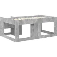 vidaXL Kinderbedframe met opbergruimte Betongrijs 80 x 160 cm