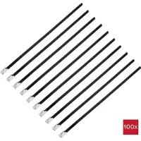 TRU COMPONENTS TC-12656592 Stalen kabelbinder 200 mm 4.6 mm AISI 316 Met coating 100 stuk(s)