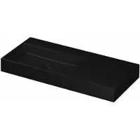 Ink United Wastafel 100x45cm Keramiek - Links - Zonder Kraangat - Mat Zwart - 8718835165024 - Rechthoekig - Wastafels, Meubelwastafels