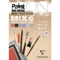 Clairefontaine Paint ON - Tekenpapier - Schilderpapier - 6 kleuren - A4 - 250 g - 24 vel