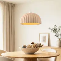 LumenXL Wabi Sabi hanglamp Kawasu - steeneffect in licht karamel