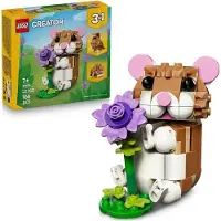 LEGO Creator 3-in-1: Schattig hamstertje en bloem, bouwset, 31376, vanaf 7 jaar, hamster, egel, adelaar model