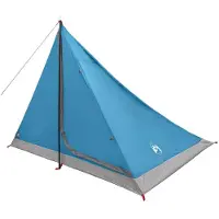 vidaXL Backpacking Tent 4-persoons Blauw 185T Polyester met PU Coating