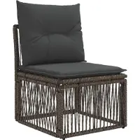 vidaXL Tuinbank Set 4 pcs Grijs poly rattan