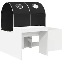 vidaXL Bed met Tunnel 3 st Artisian Eik en Zwart Bewerkt hout