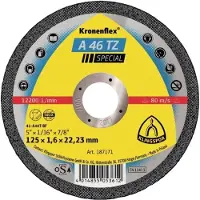 Klingspor Snijschijf - A 46 TZ - RVS - 180 x 1,6 mm - Max snelheid 8500 t/min - Rechte uitvoering