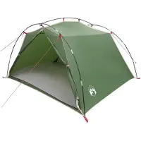 vidaXL Tunneltent 4-persoons Groen 185T Polyester met PU Coating
