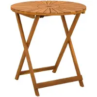 Syfax Vouw Tuin Tafel Naturel Ø70 x 75 cm Massief Acaciahout